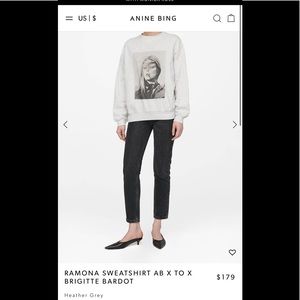 ANINE BING RAMONA SWEATSHIRT AB X TO X BRIGITTE BARDOT